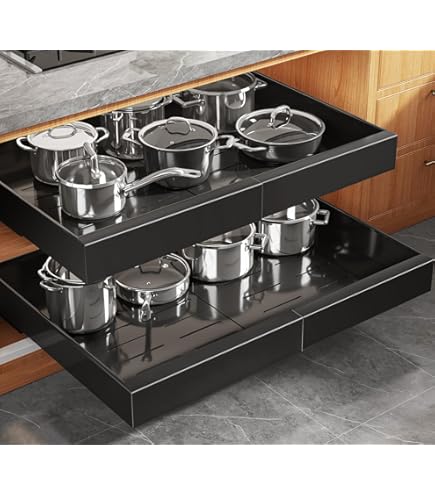Amazon.com: Seinloes 4 Pack Expandable Pull Out Cabinet Organizer