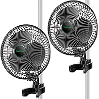 VIVOSUN AeroWave A6 Grow Tent Clip Fan, Patented Portable Auto Oscillating Fan 6" with 2-Speed, Strong Airflow but Low Noise,