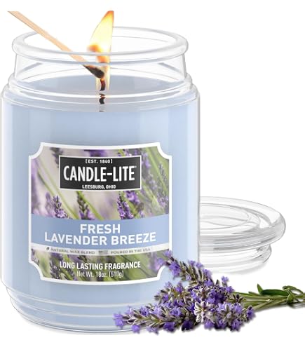 Lavender & Thyme Scented Soy Candles Set - 2-Pack, 454g Each, 60-Hour Burn, Stress Relief & Sleep Aid