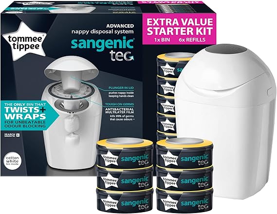 tommee tippee twist & click nappy disposal system starter kit
