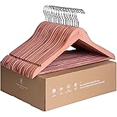 StorageWorks Cedar Wood Clothes Hanger 20 Pack, Wooden Coat Hangers for Shirts, Jackets, Pants, Suits, Sweaters