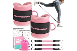 RENRANRING Ankle Resistance Bands, Ankle Bands for Working Out with Cuffs, Ankle Resistance Band, Glutes Workout Equipment, Butt Exercise Equipment for Women Legs and Glutes
