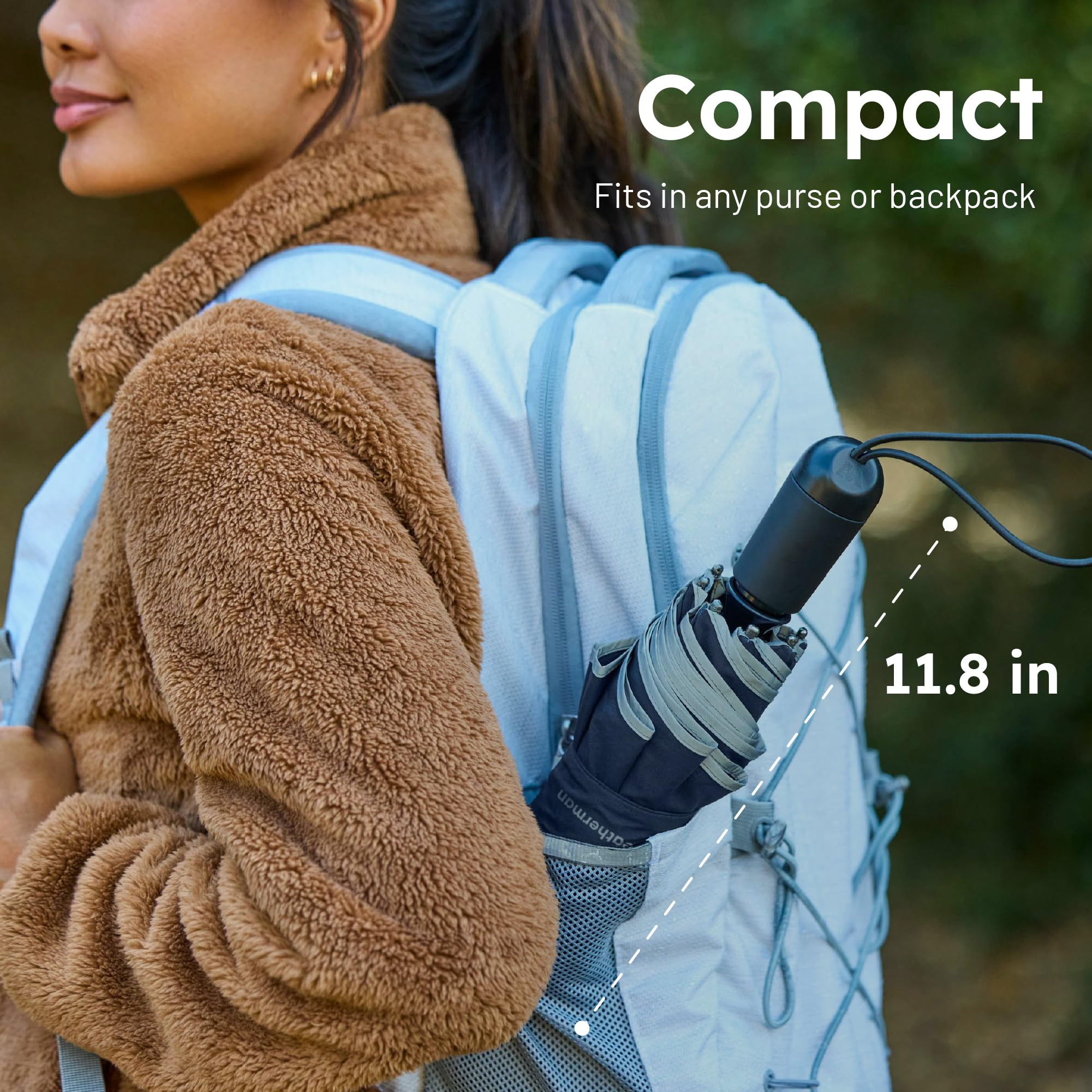 Weatherman Umbrella - Premium Small Compact Mini Umbrellas for Traveling - Windproof Umbrellaas Resists Up to 45 MPH Winds - Traveling Umbrellasa for Rain, Wind, Purse, Pocket, Backpack, Car - Portable Travel Umbrellas Easy Auto Open Close w/ Strong Fiberglass Frame