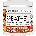 Host Defense Breathe* Powder - Immune & Respiratory Support Mushroom Supplement - Herbal Lung Health Support Supplement with Chaga, Reishi & Cordyceps - 3.5 oz (66 Servings)*