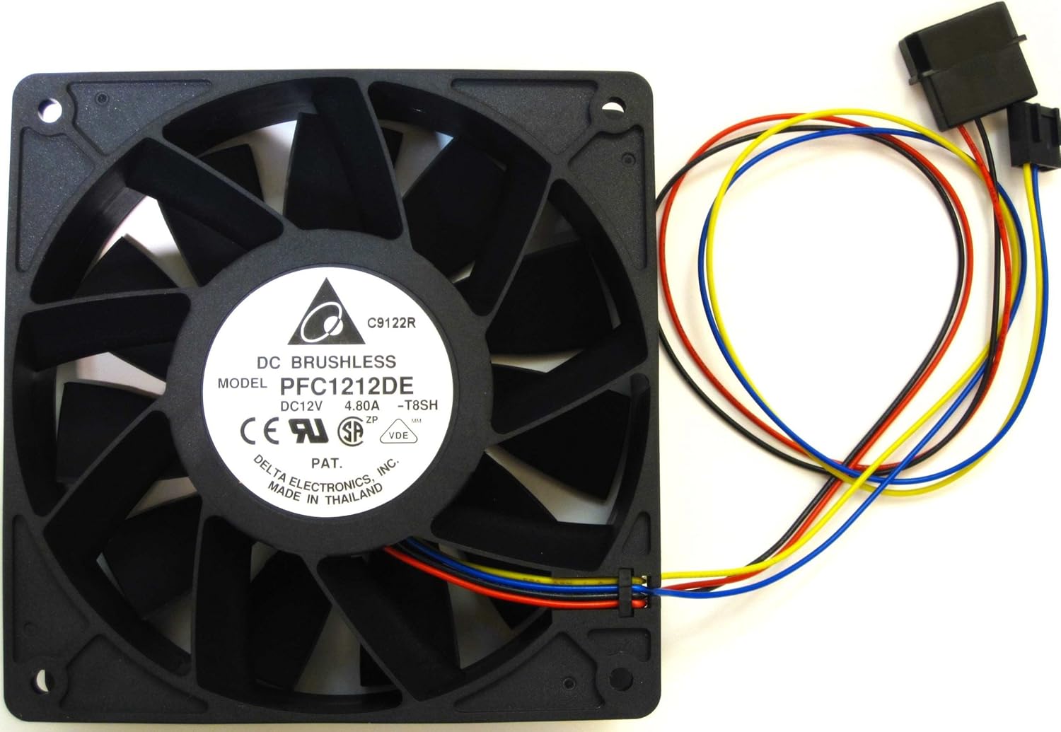 Delta PFC1212DE-PWM 120x38mm PWM 12V Ultra High speed DC Fan 253 CFM PC ...