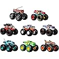 Hot Wheels Monster Trucks Live 8-Pack, Set of 8, 1:64 Scale Race Ace, Bone Shaker, Tiger Shark, HW Demo Derby, Mega-Wrex, 5-Alarm, Gunkster & Bigfoot