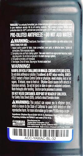 Yamaha YAMACOOL Pre-Diluted Antifreeze / Coolant – OEM ACC-YAMAC-BL-32 2 thumbnail image