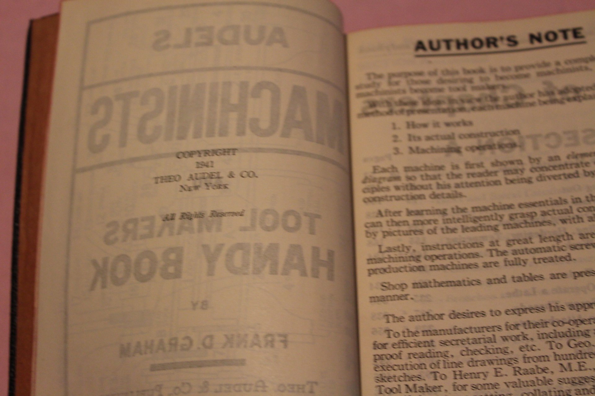 Audel S Machinists And Tool Makers Handy Book Graham Frank D Amazon Com Books Audel S Machinists And Tool Makers Handy Book Graham Frank D Amazon Com Books