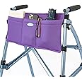 Top Glides 5-Pocket Carry-All Pouch for Stander Folding Walkers (Purple)