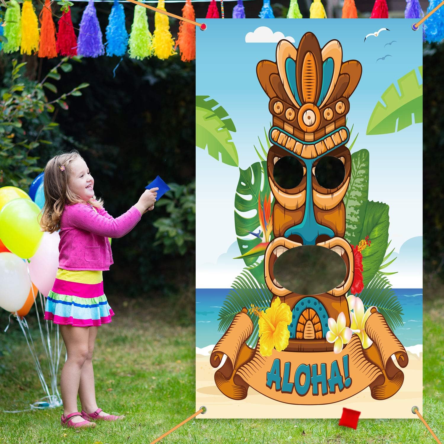 Amazon Com Funnlot Hawaiian Games Hawaiian Party Decorations