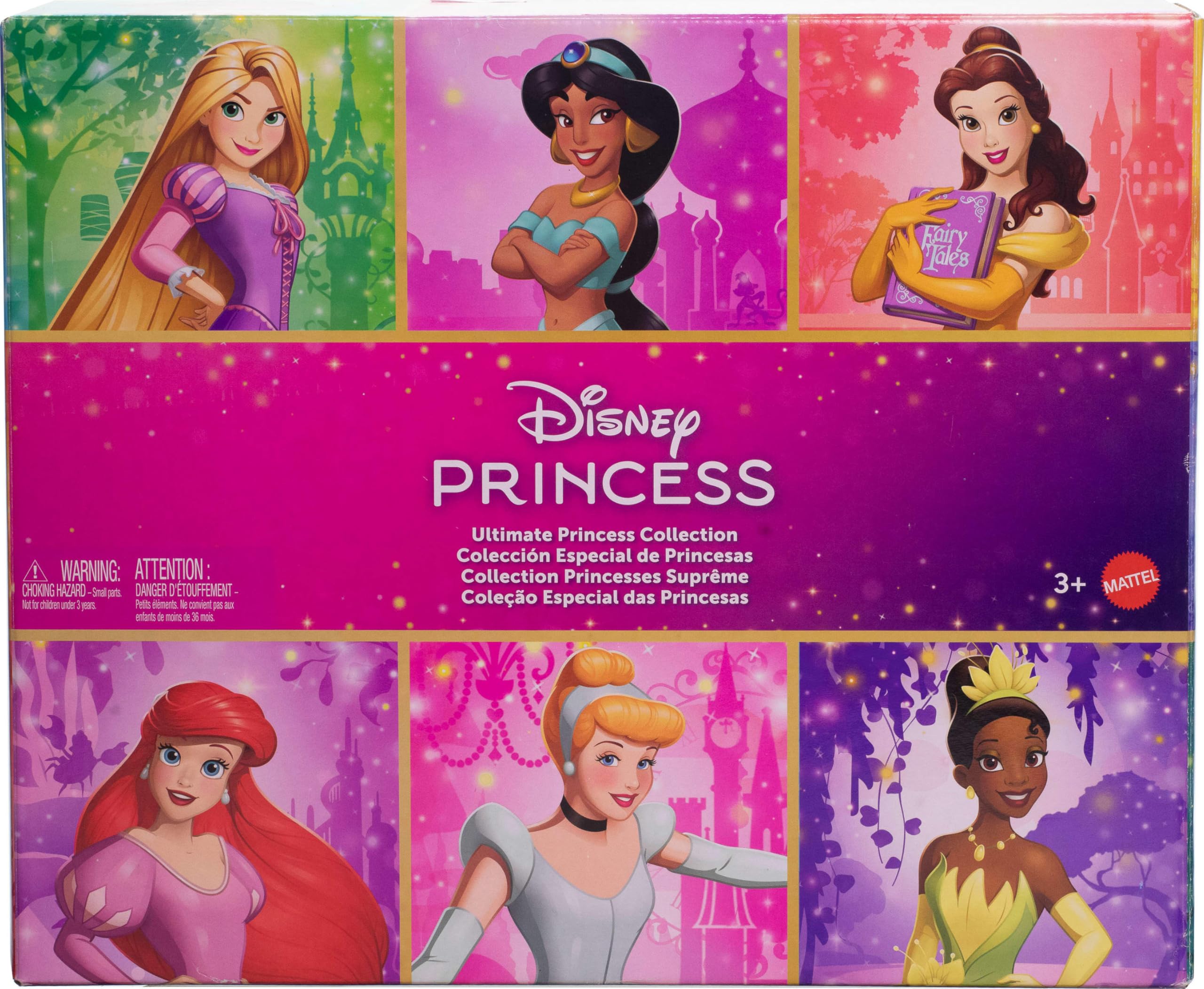 Mattel Disney Princess Ultimate Princess Collection with 13 Fashion Dolls in Sparkling Clothing & Accessories, Poseable, Inspired by Movies (Amazon Exclusive)