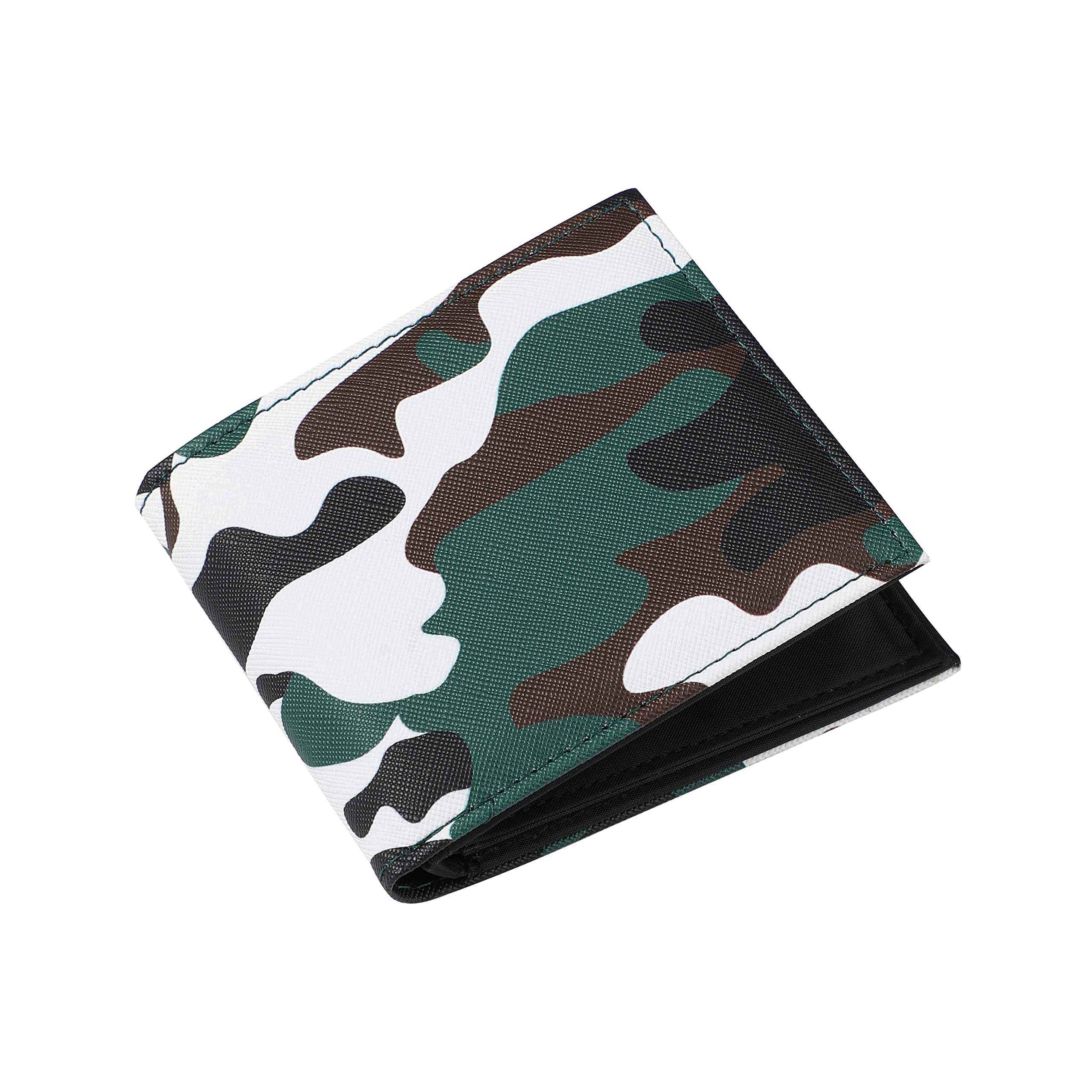 Camouflage Wallet Bifold Mens Womens Unisex Purse Camo Credit Card Coin Holder ID Window Army Military