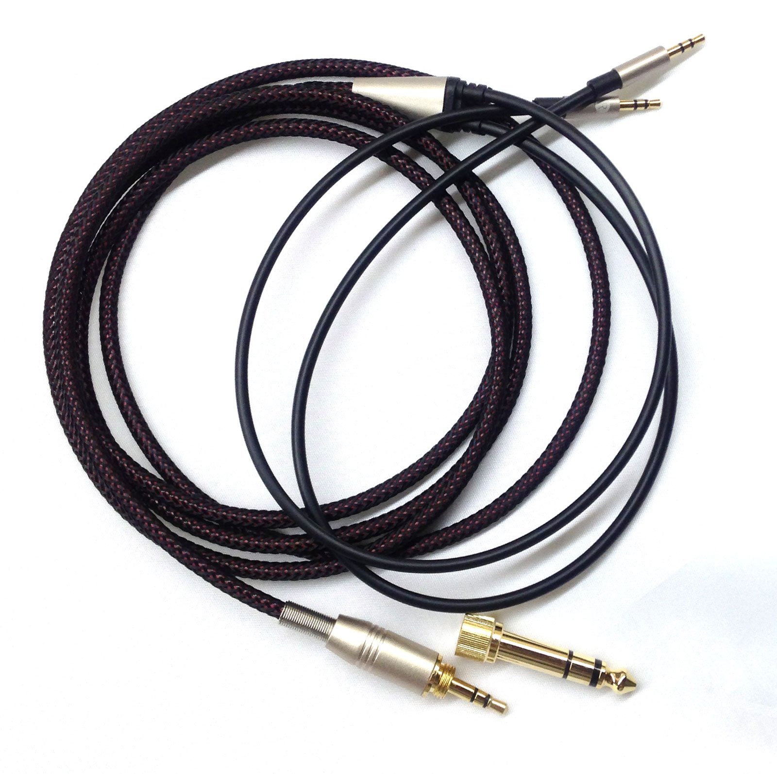 Replacement Audio Cable Compatible with Hifiman HE400S, HE-400I, HE-400i（Dual 2.5mm Connector Version）, HE560, HE-350, HE1000, HE1000 V2 Headphone 3.5mm / 6.35mm to Dual 2.5mm Jack Male Cord 3m/10ft
