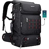 WITZMAN Carry on Travel Backpack for Men Women Airline Approved Convertible Nylon Duffle Backpack Luggage Bag (B682 Black)