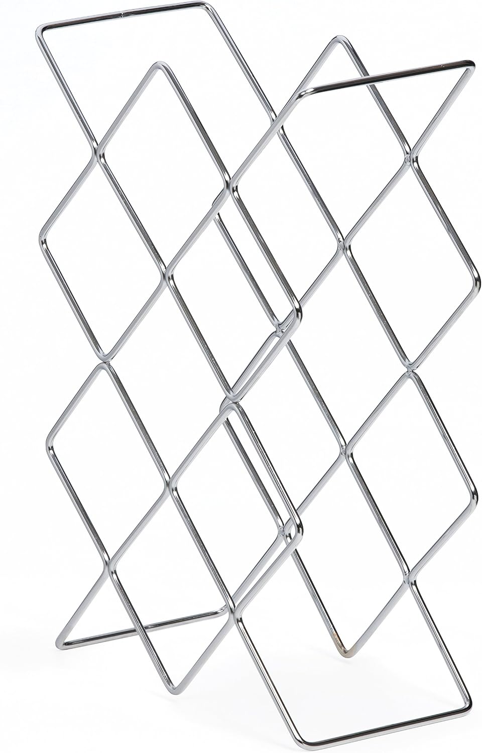 Mango Steam 10 Bottle Silver Wine Rack Counter Top - Storage Organizer for Kitchen Pantry, & Fridge, 45.7 x 30.5 x 15.2 centimetres - Image 4