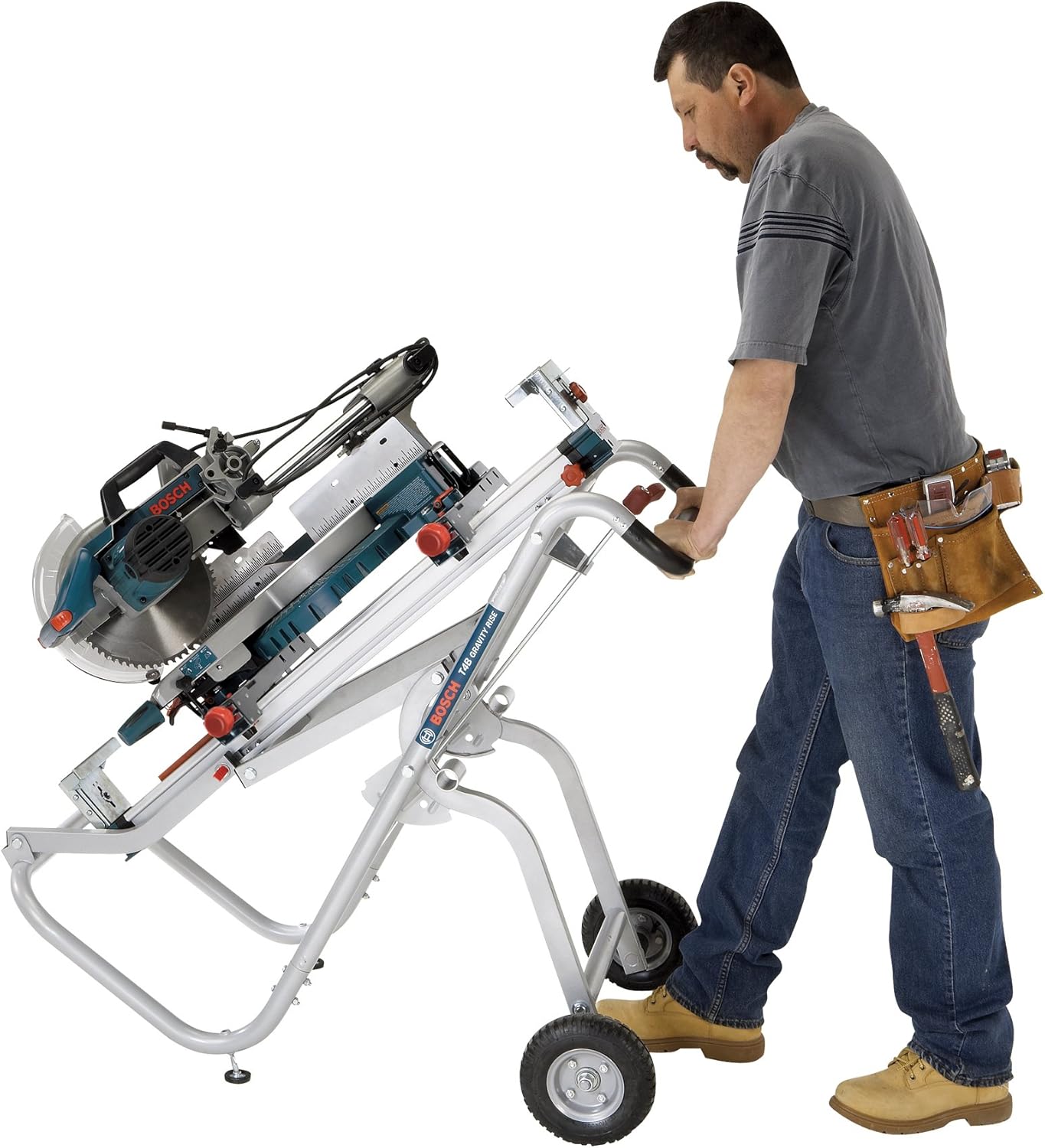 Bosch Portable Gravity Rise Wheeled Miter Saw Stand T4b Power