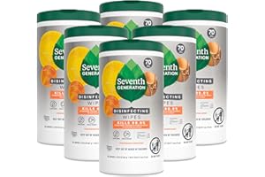 Seventh Generation Disinfecting Multi Surface Wipes, Botanical Disinfectant, 70 Count, Pack of 6