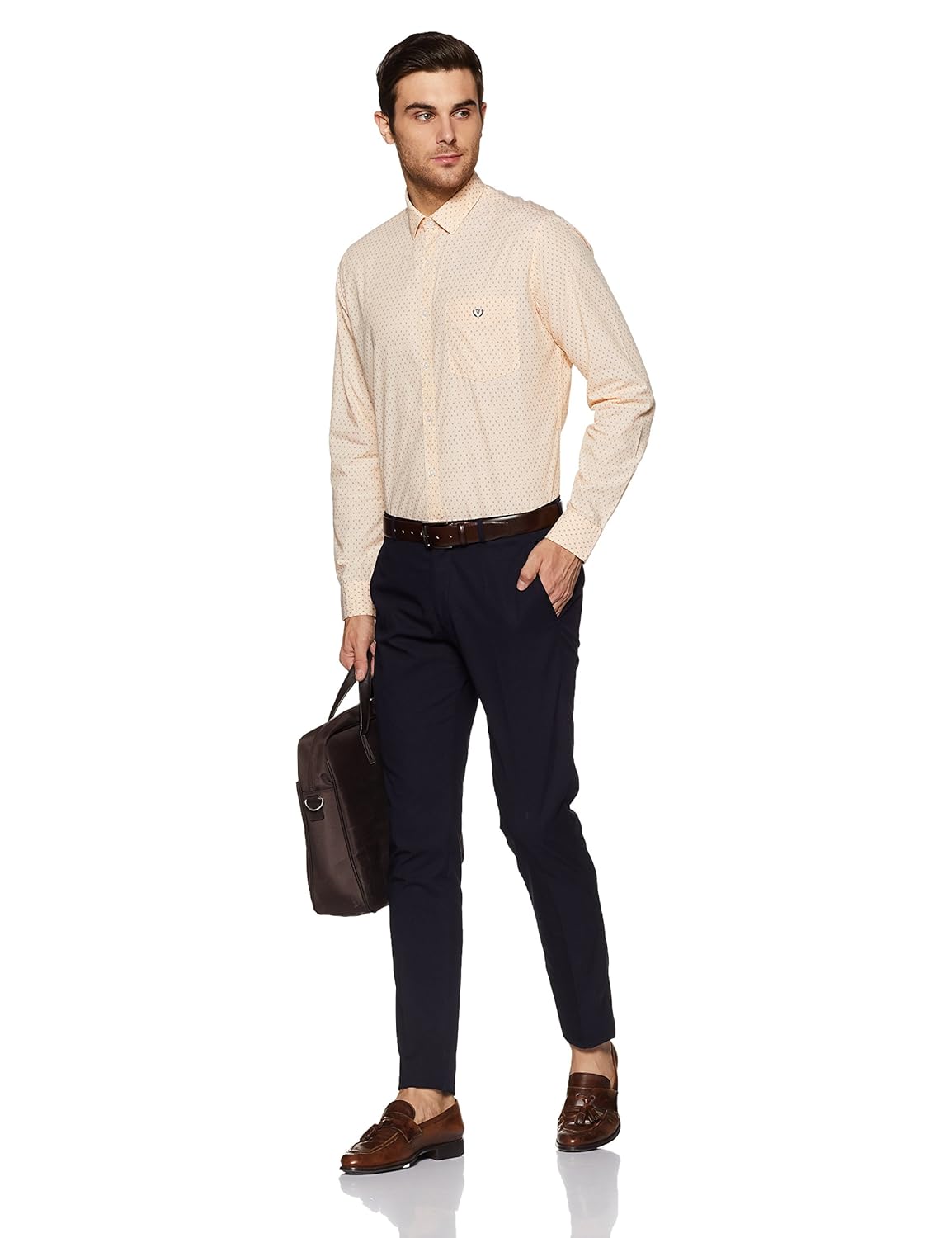 van heusen sport men's printed slim fit cotton casual shirt