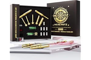 MCREHOTZ Dual Red/Green Laser Boresighter Kit： Multiple Bass Caliber for 9mm/223/5.56mm/308/30-30/30-06/7.62x39/22LR/45ACP/243/.25/.177 - Universal Rifle Pistol for Tactical Enthusiasts
