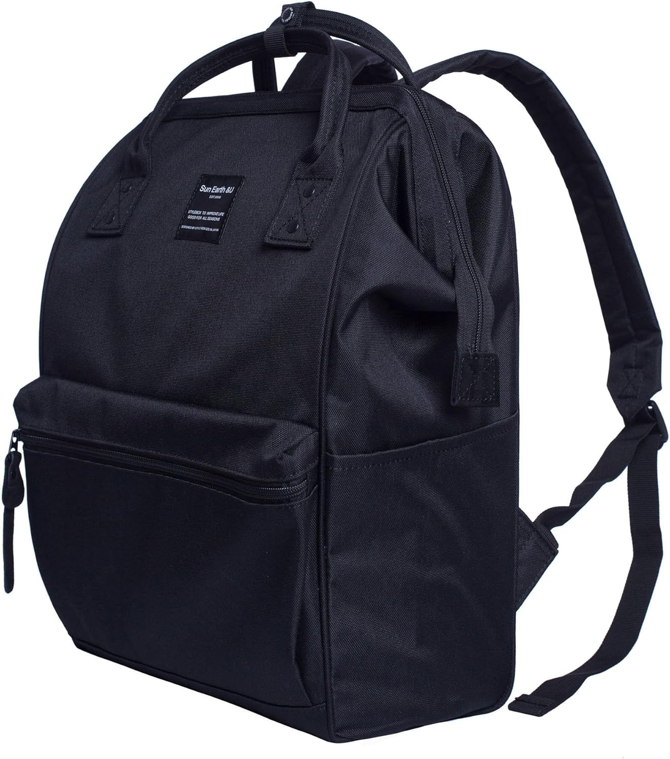 Canvas School Backpack, Waterproof College Laptop Bookbag