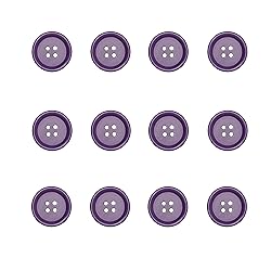 Libiline 100pcs Resin Button Solid Color 4Holes