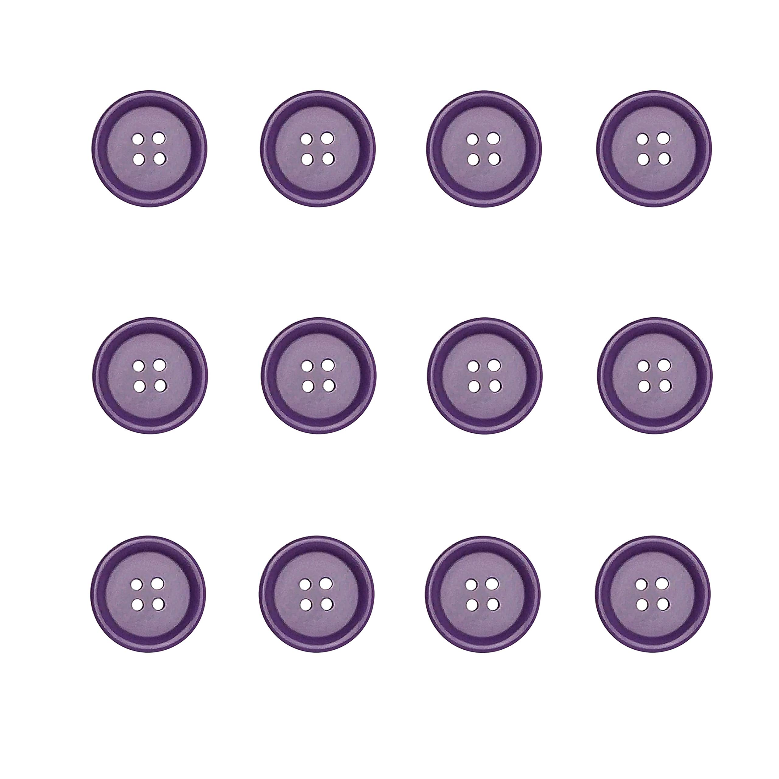 Libiline 100pcs Resin Button Solid Color 4Holes