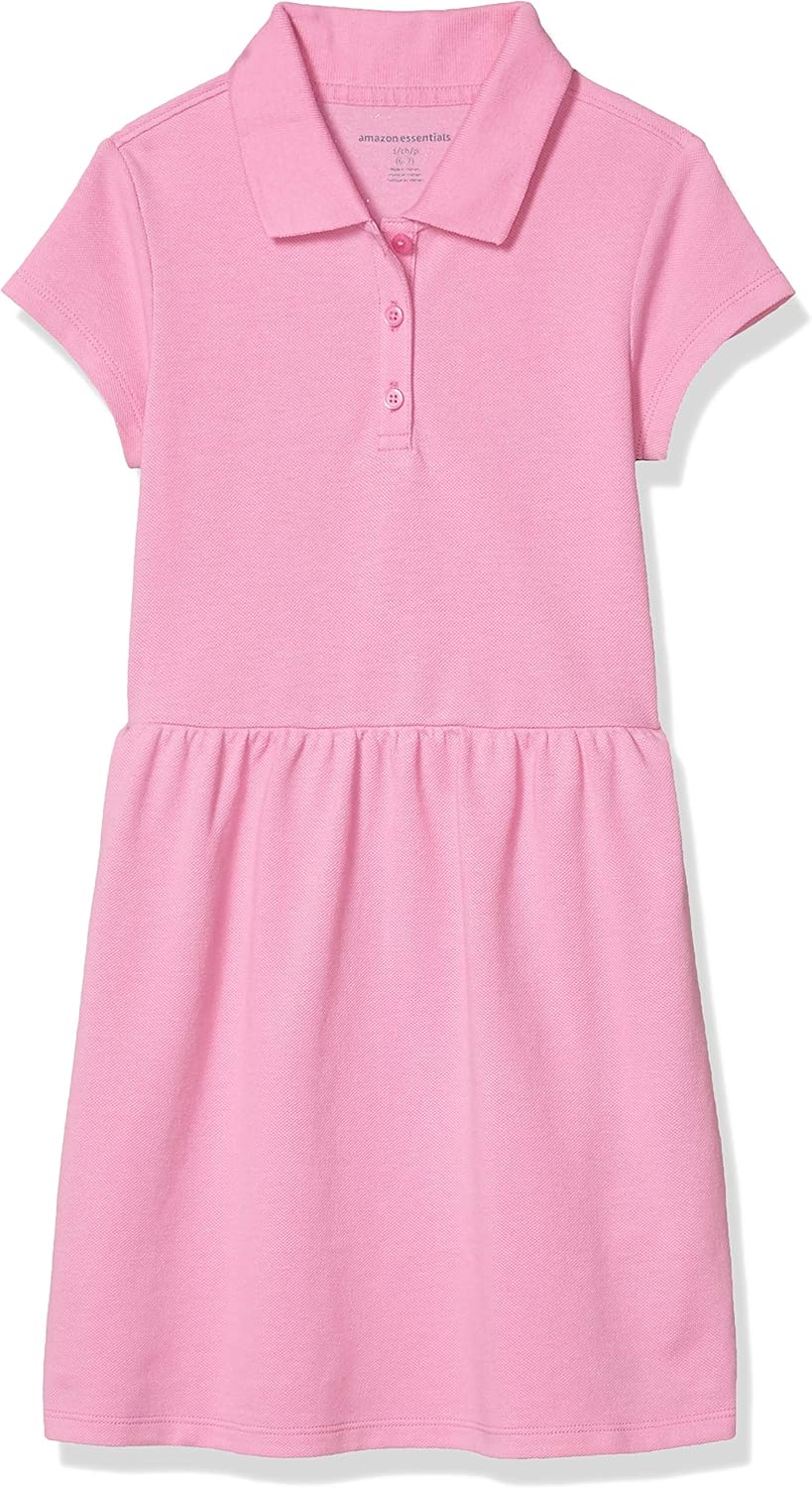  Essentials Girls' Short-Sleeve Polo Dress: Clothing