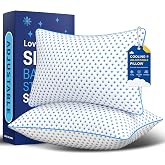 LOVELYREST King Size Pillows Set of 2, Cooling Shredded Memory Foam Pillows | Firm Support with a Fluffy Feel, Adjustable Loft, Dual-Sided Design, Washable Cover, For Hot, Side, Back &amp; Stomach Sleepers
