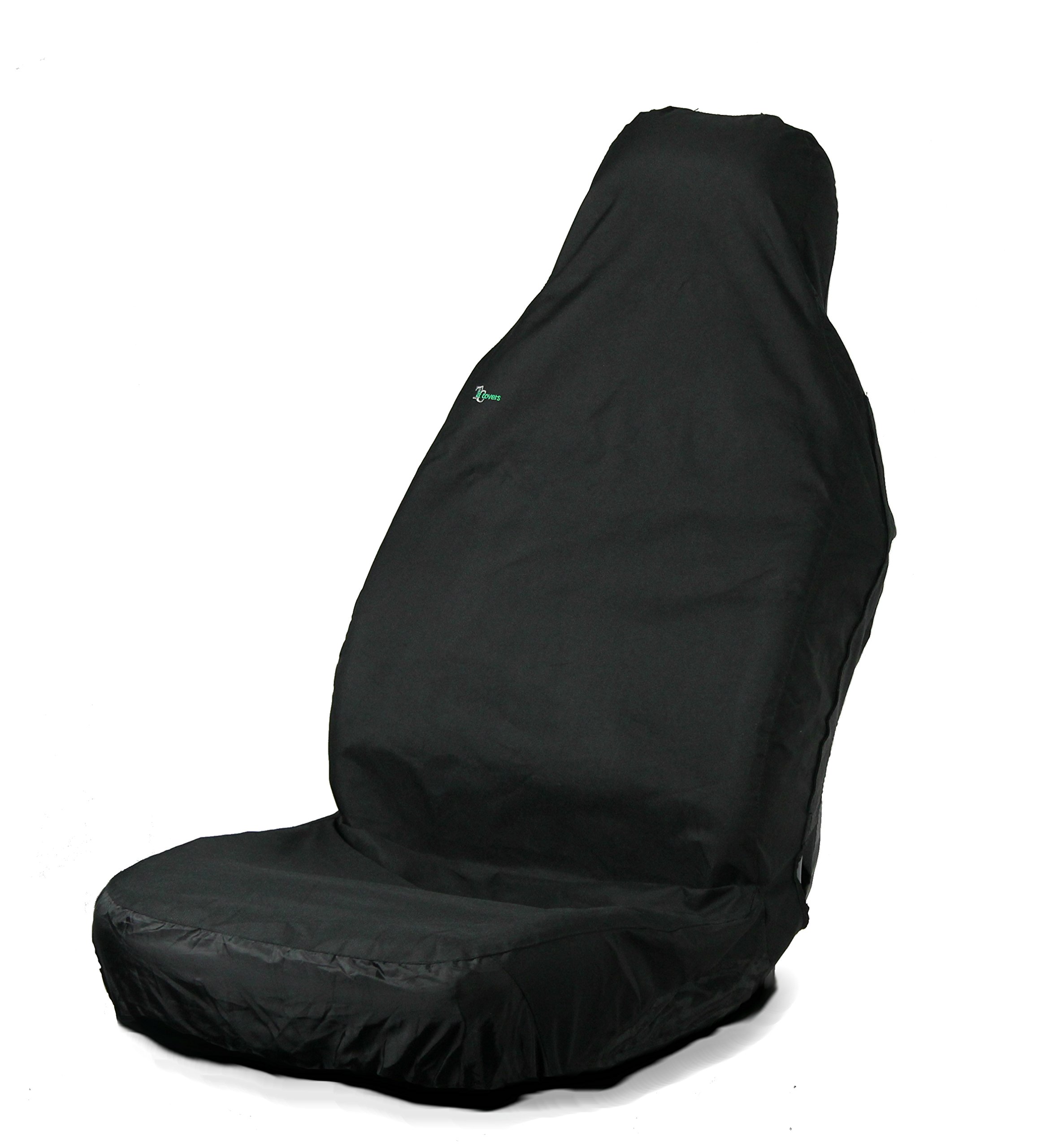 TOWN & COUNTRY COVERS | 3D Universal Stretch Car Seat Cover, Large Front Seat Cover, Heavy Duty, Waterproof, Van Seat Covers, Designed in the UK, Car Seat Covers, Oil & Mud Resistant, Large, Black