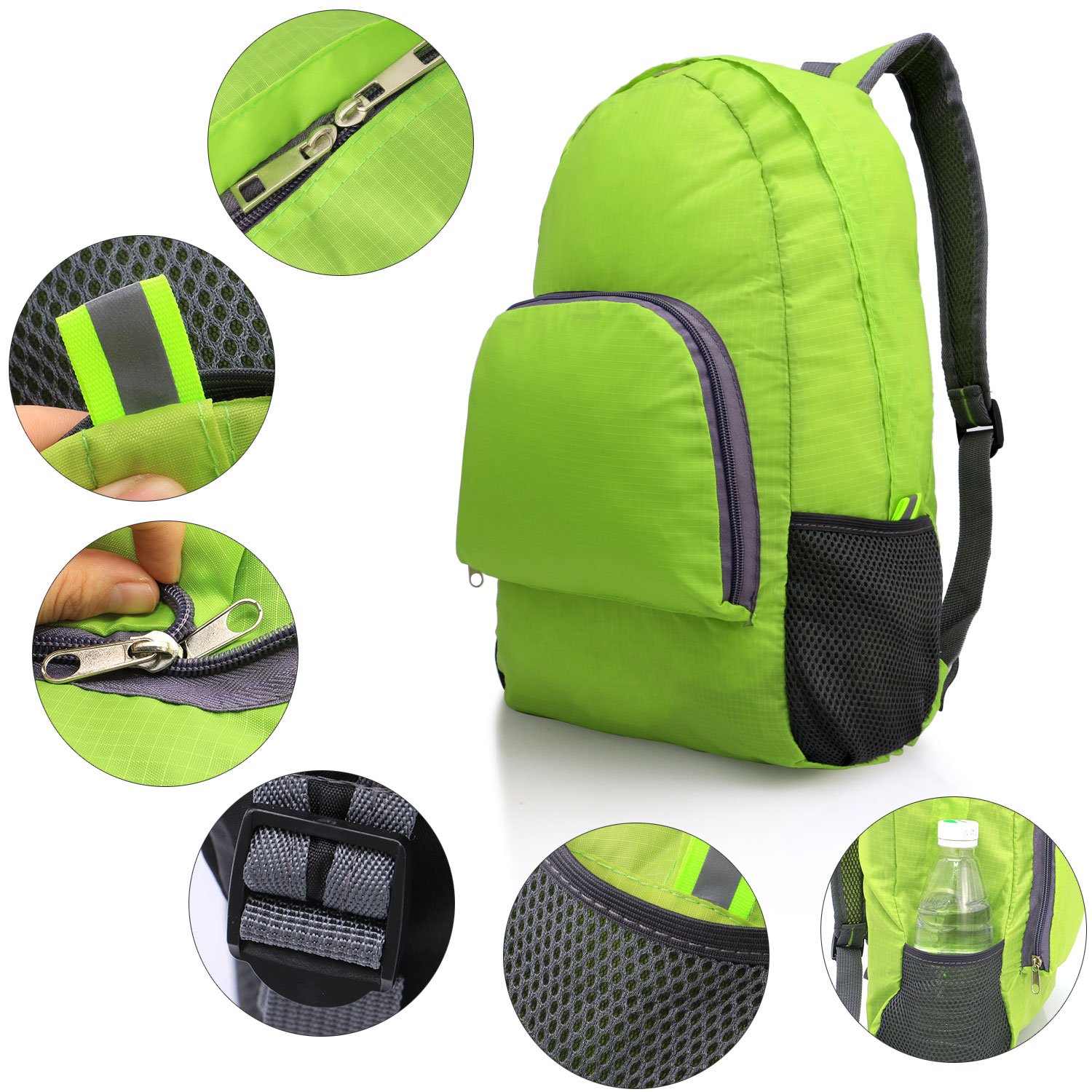 Ultra Lightweight Packable Backpack Foldable Durable Travel Hiking Backpack Daypack for Women/Men(Green) Load 20L
