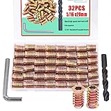 Twidec/32PCS 5/16"-18 Threaded Inserts for Wood