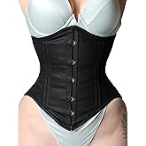 Heavy Duty Waist Trainer Womens Conical Curvy Corset Underbust Steel Boned Cotton Corset