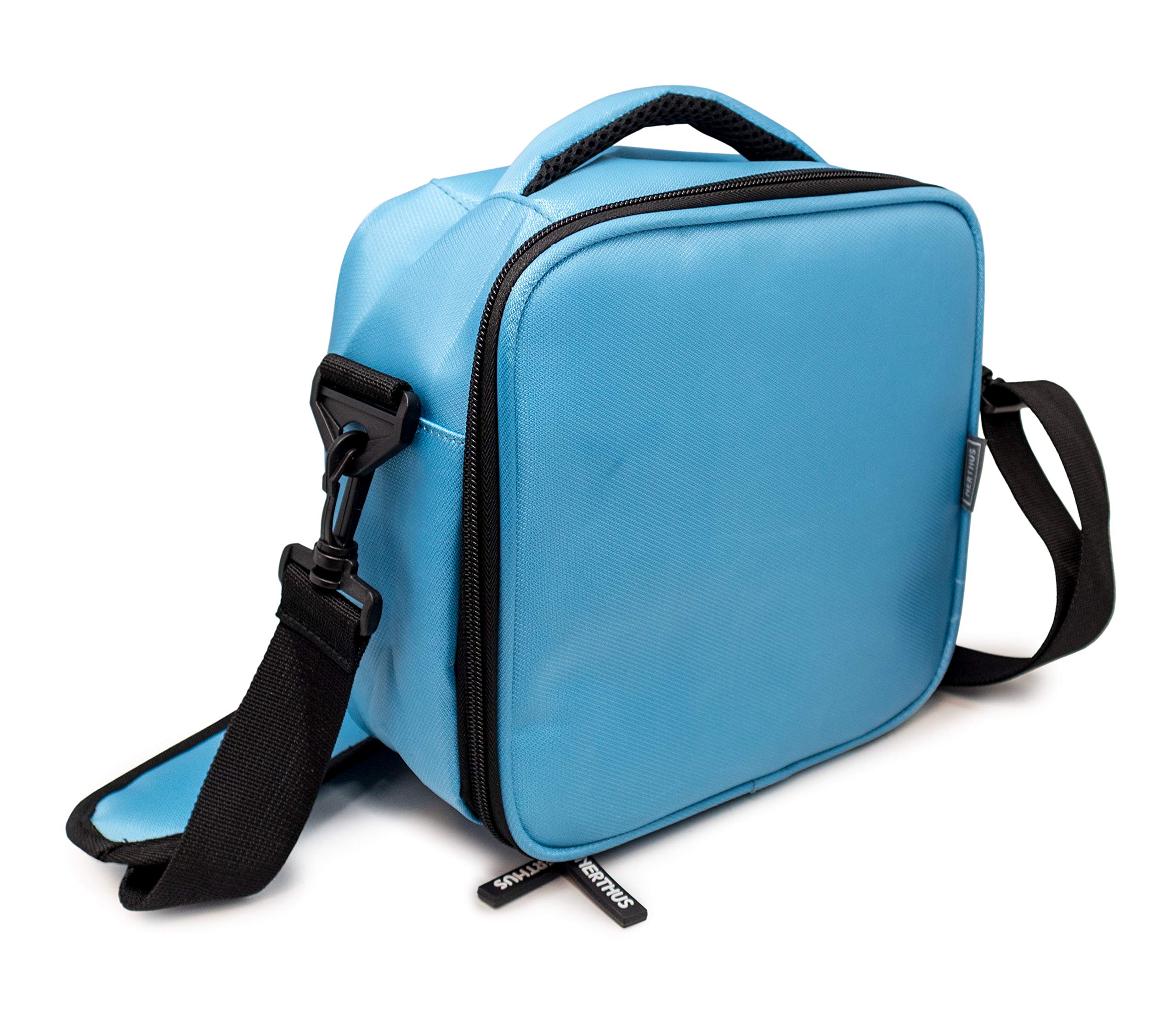 NERTHUS FIH 669 Lunch Bag with Shoulder Bag and Two Pockets: Blue
