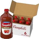 Campbell's 100% Tomato Juice, 64 fl oz Bottle (6 Pack)