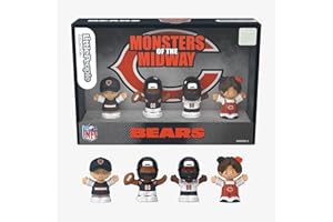 Little People NFL 4 Piece Collector Figure Box Team Set, Team Colors, One Size (Chicago Bears)