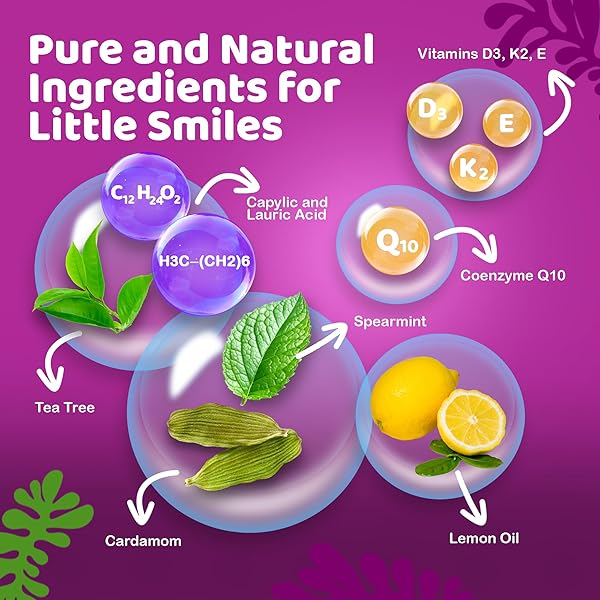 GURUNANDA KIDS OIL PULLING, ALCOHOL-FREE MOUTHWASH, ESSENTIAL OILS & VITAMINS FOR FRESH BREATH & HAPPY GUMS FOR AGES 6 & UP, NATURAL BUBBLE BERRY, 8 OZ