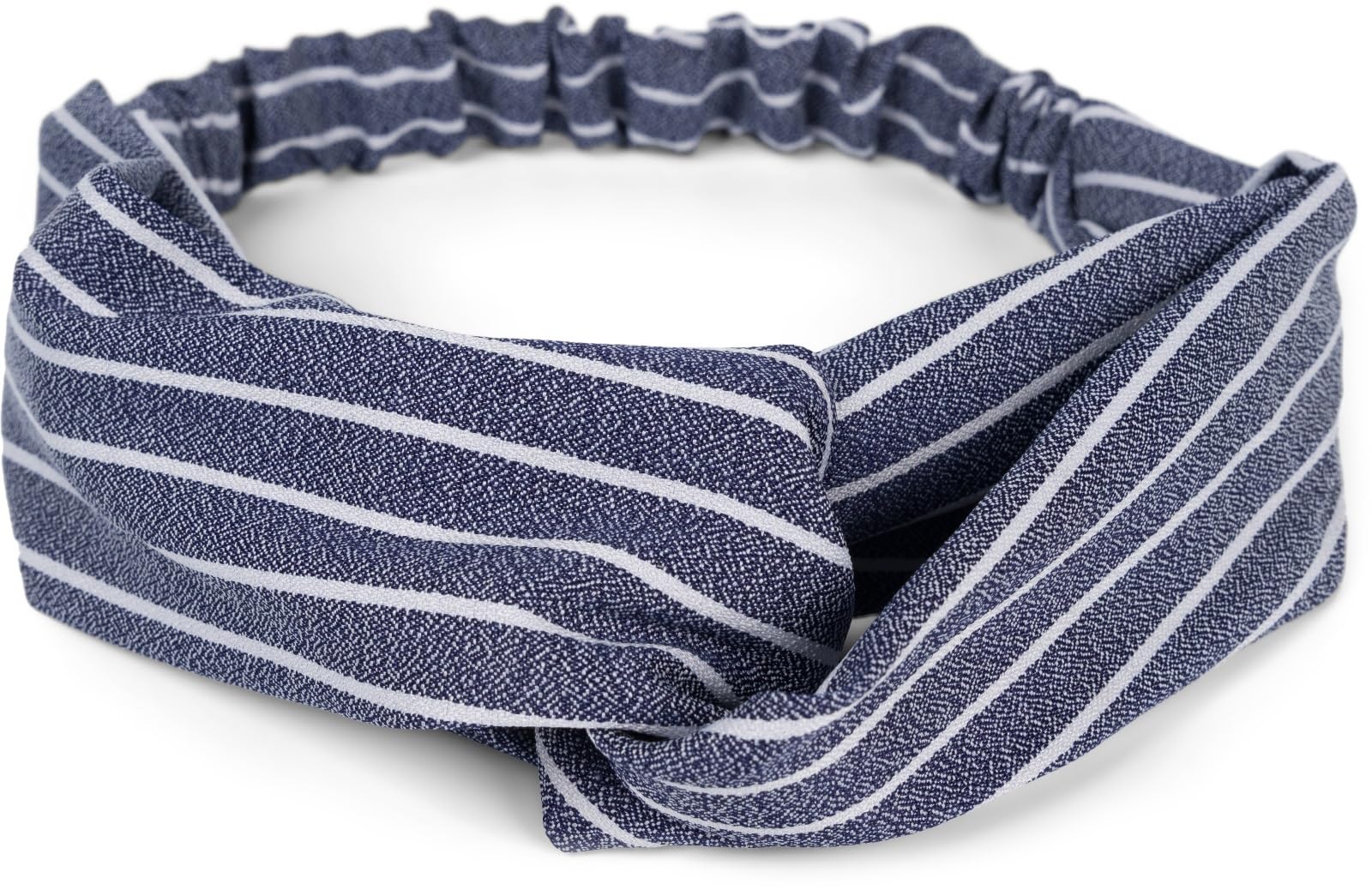 styleBREAKER women hairband with pinstripe pattern, twist knot and elastic, hairband, headband, pin-up, rockabilly 04026038, Colour:Dark Blue — image 1