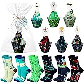 Berlune 12 Pcs/6 Pair Golf Gift for Men Women Golf Cupcake Sock Funny Golfer Accessories Valentine Gift for Dad Father Birthday Stuff