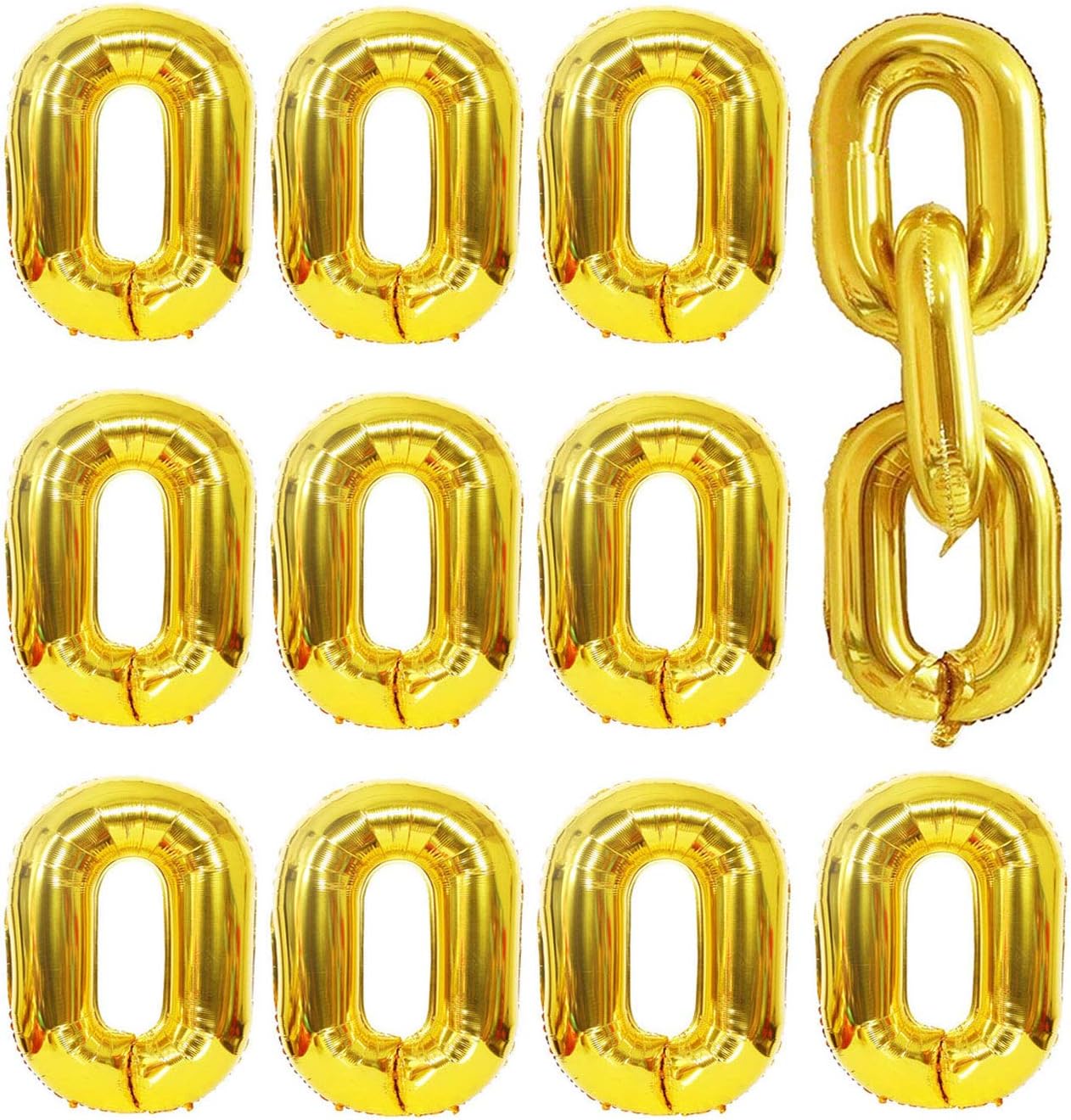 10 Pieces Balloon Links Gold Linking Chains Balloons, 80s