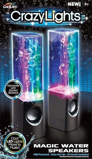 multi colored illuminated dancing water speakers