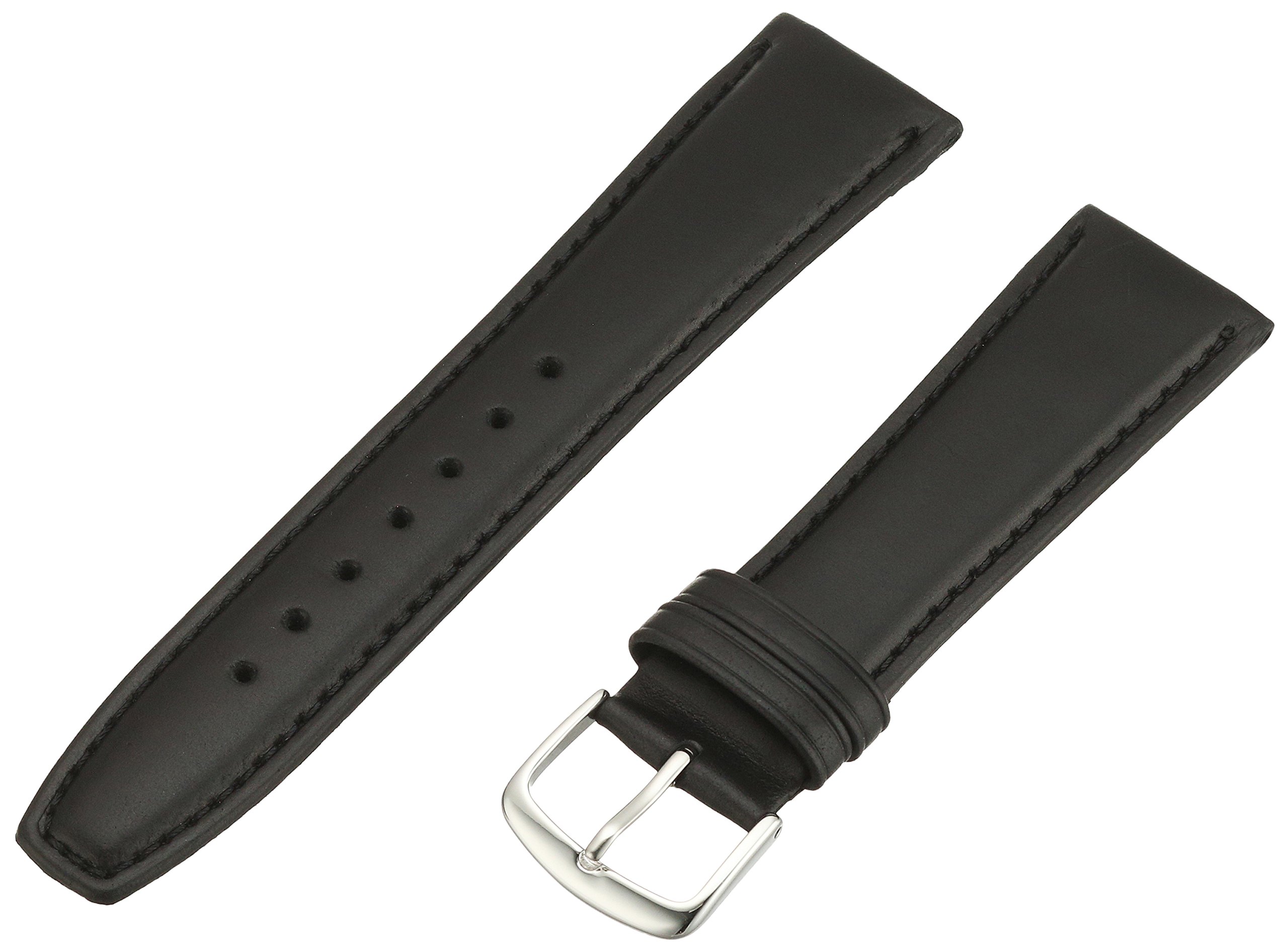 Buckle Hadley Watch Band 17mm Smooth Calf Black Leather Watch Band
