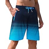 APTRO Men's Swim Trunks 9 inch Bathing Suit Board Shorts with Zipper Pockets Swimming Swimsuit Beach Shorts Big and Tall