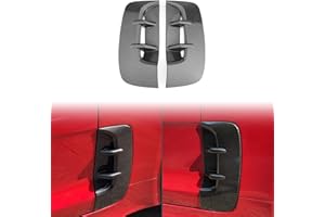 JUIVEEL Side Fender Vent Cover Car Front Side Fender Air Vent Outlet Cover Compatible with Kia Stinger Accessories (Carbon Fiber Style Vent Cover)