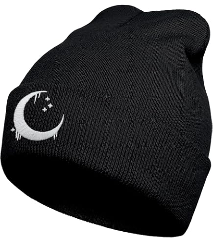 MixYoke Gothic Moon Phase Skull Beanie Hats for Men Women  display picture 1