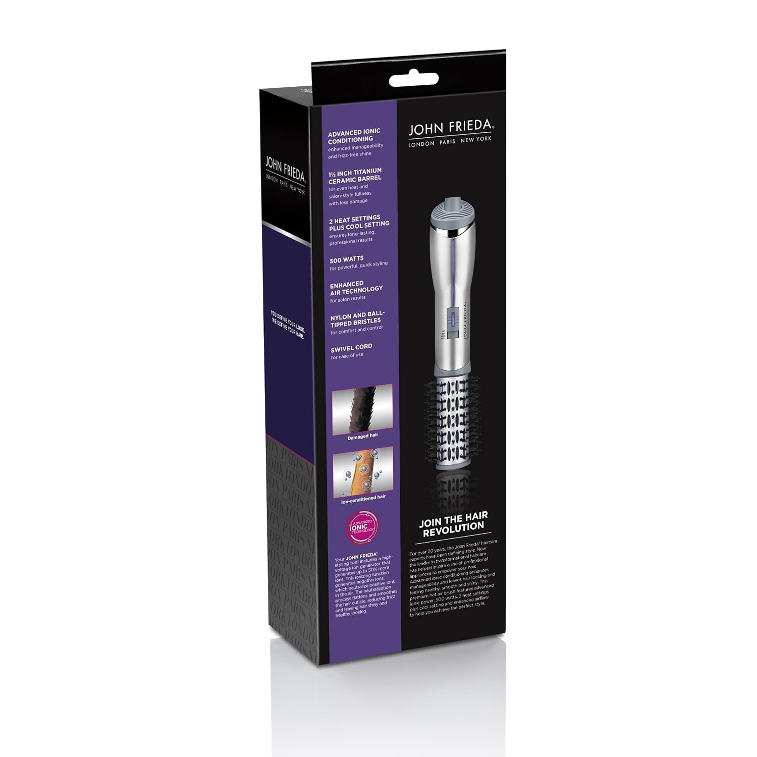 John Frieda 1.5 Inch Drying & Styling Hot Air Brush: Beauty