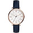 Fossil Women Jacqueline Stainless Steel and Leather Casual Quartz Watch