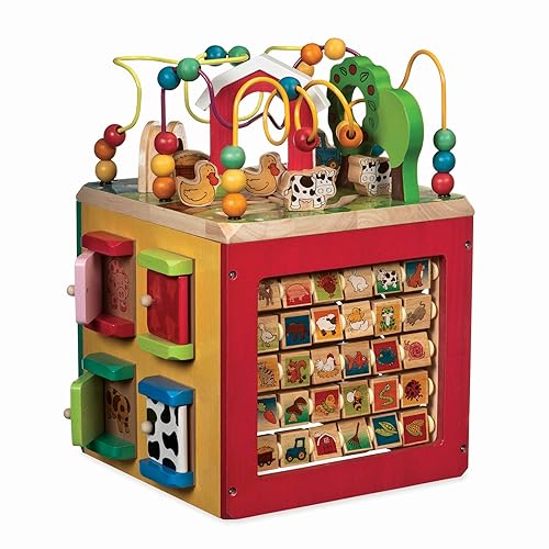 Battat – Activity Cube With Farm Theme – Educational Wooden Toys For  Toddlers And Kids – Year in Kuwait Whizz Activity Cubes
