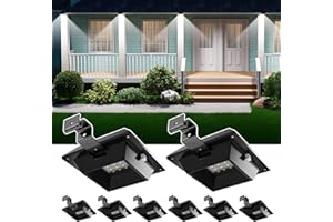 GVSHINE Solar Powered Gutter Lights Outdoor Waterproof 12 LED Clip On Gutters Light for Rainspout, Fence, Rail, Wall, Deck, Garden, Yard, Walkway, House Patio, Pool (Cool White, 8 Pack)