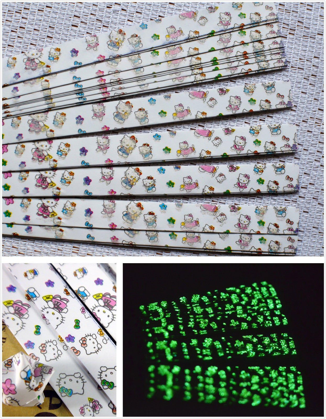 Lovely Glow Scented Glow in Dark Lucky Star Origami Folding Strip Paper sets 32