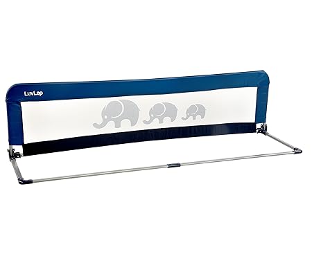 LuvLap Bed Rail Guard for Baby Safety (158cm x 44cm) -1 Pc -(Blue)
